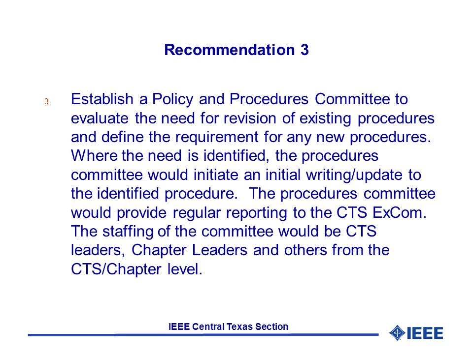 IEEE Central Texas Section Recommendation 3 3.