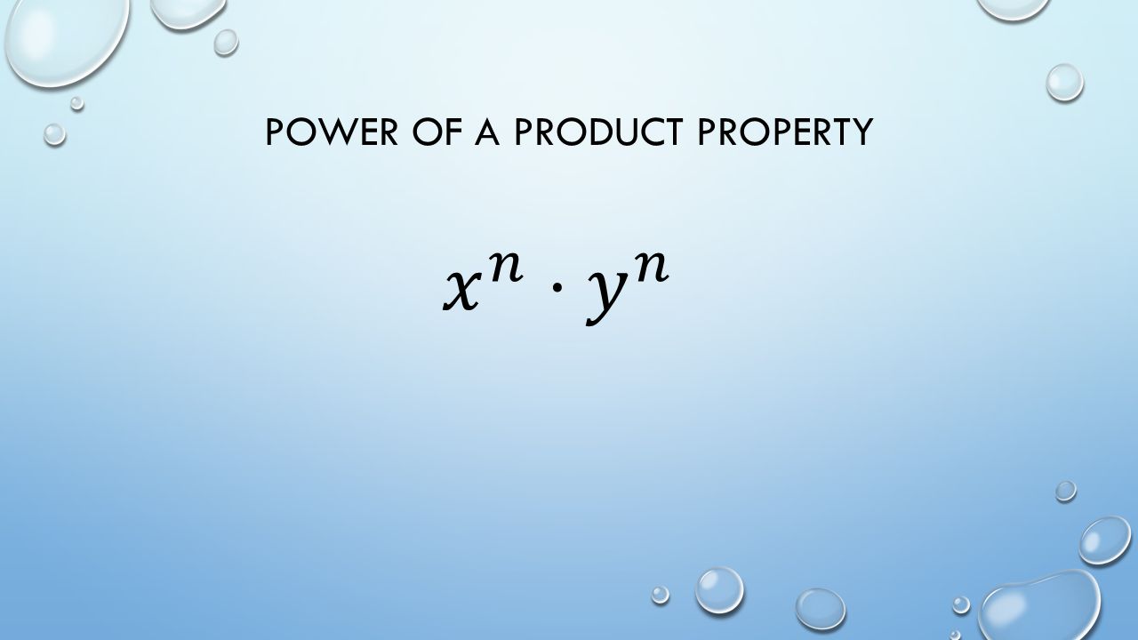POWER OF A PRODUCT PROPERTY