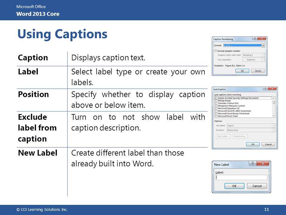 word 2013 labels
