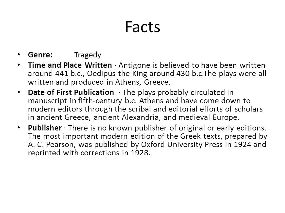 When Was Oedipus The King Written When Was Oedipus The King Written