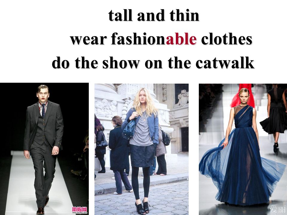tall and thin do the show on the catwalk wear fashionable clothes