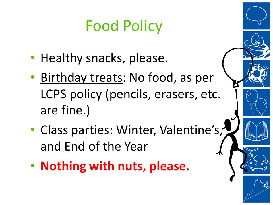 Food Policy Healthy snacks, please.