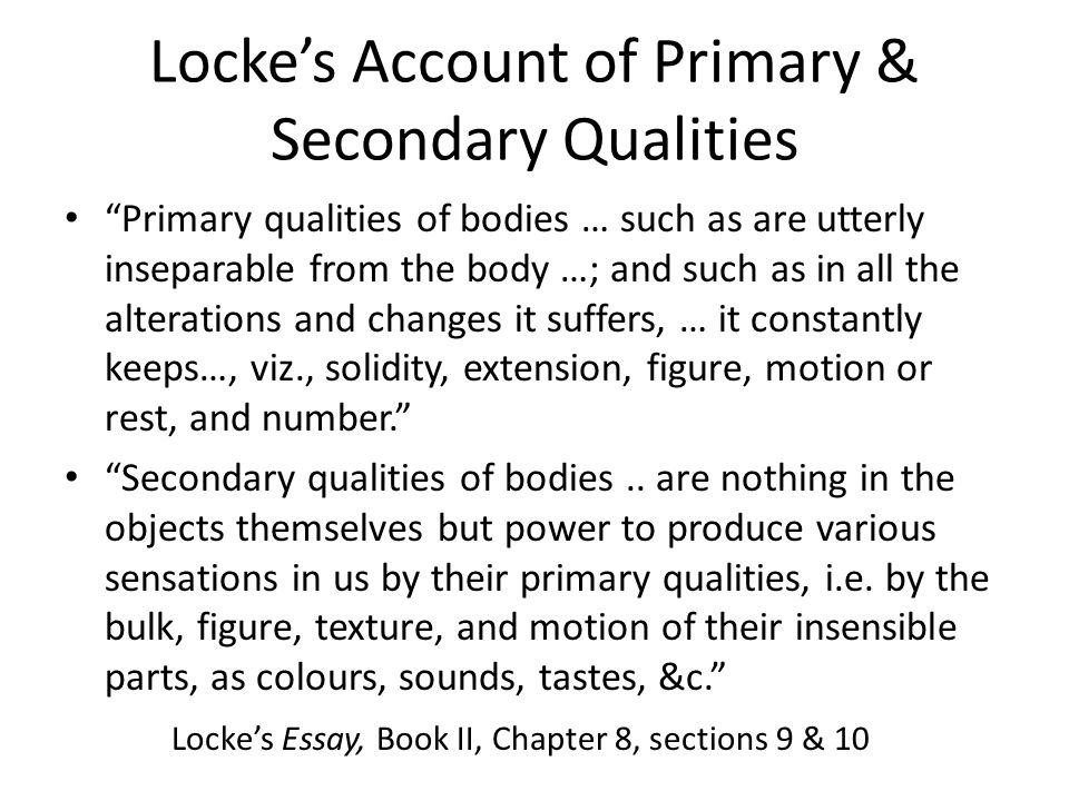 Locke an essay concerning human understanding book 2