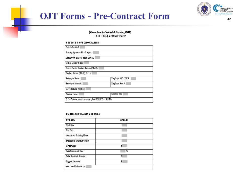 assessment of the ojt assessment of the ojt