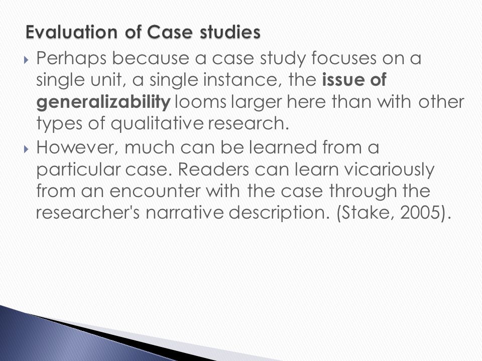 Case studies qualitative research and evaluation