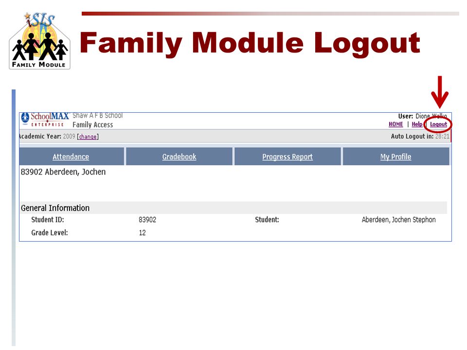 Family Module Logout