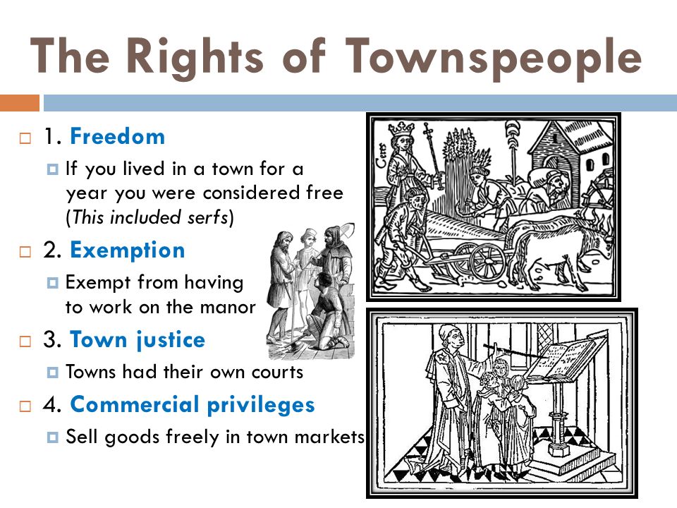 The Rights of Townspeople  1.