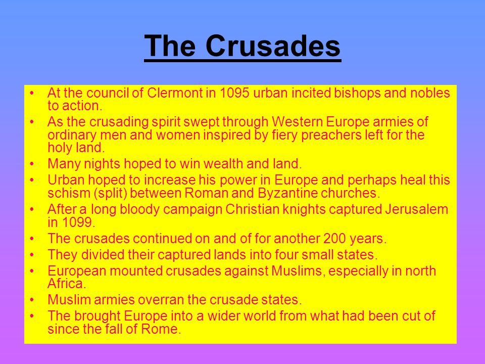 The world in the 1050’s Western Europe was just emerging from a period of isolation.