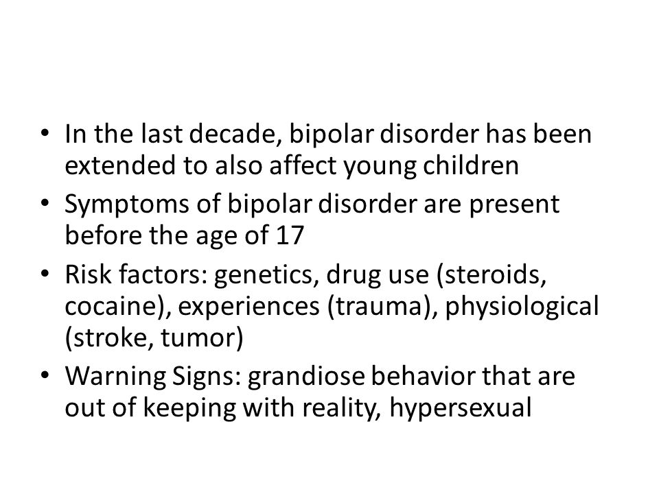 the causes and symptoms of bipolar disorder in preschool aged children the causes and symptoms of bipolar disorder in preschool aged children