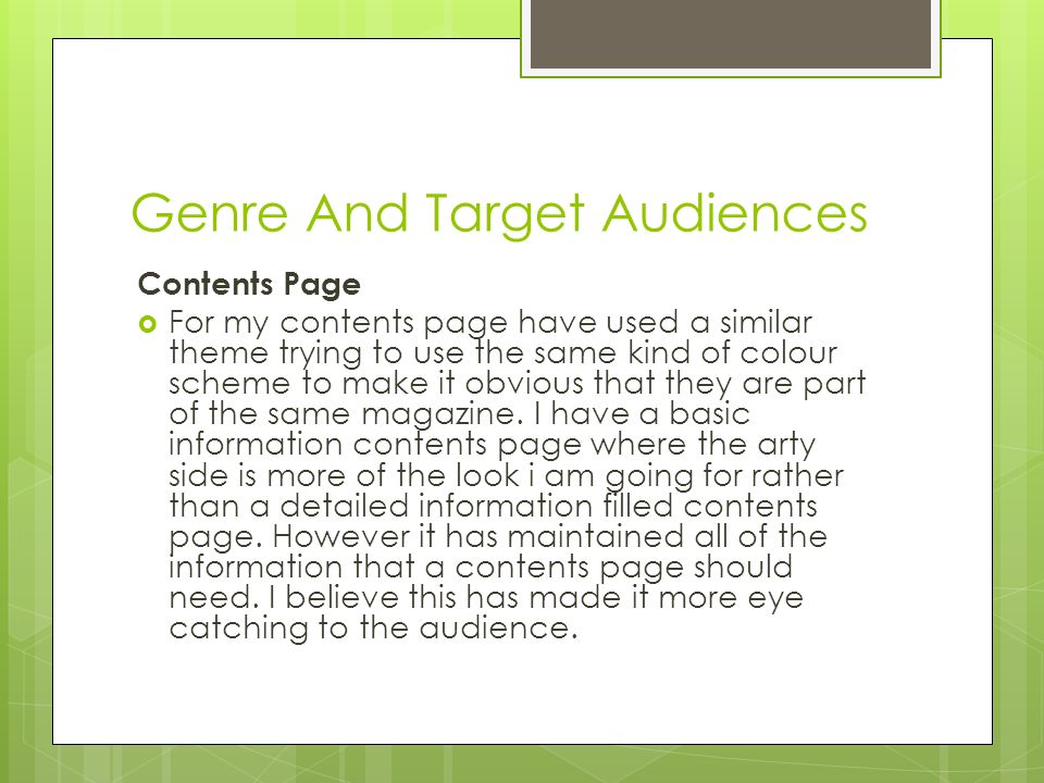 Genre And Target Audiences Front Cover  For my Front have used an urban theme using Photoshop.