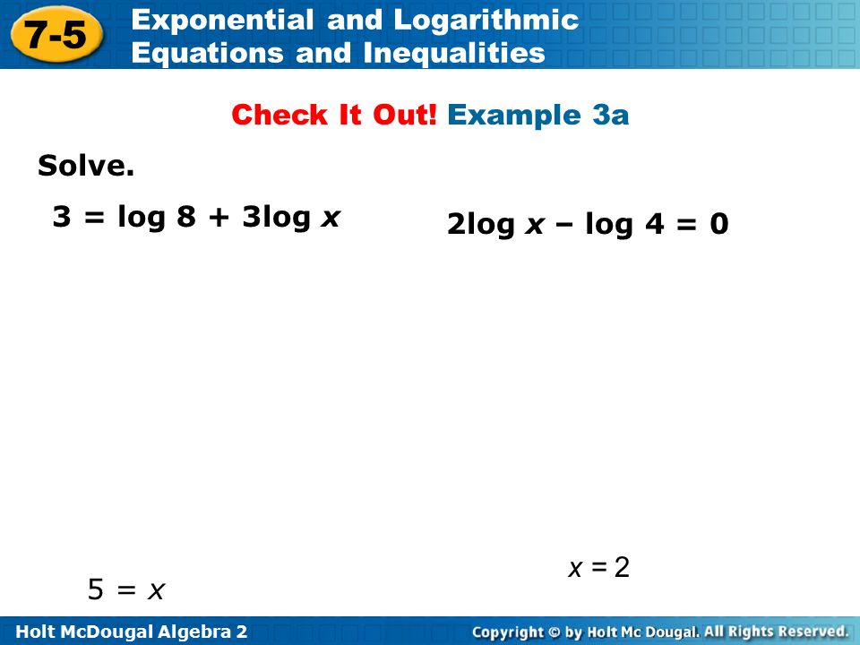 Collection Of Exponential And Logarithmic Equations Solving Exponential And Logarithmic Functions Worksheet Answers
