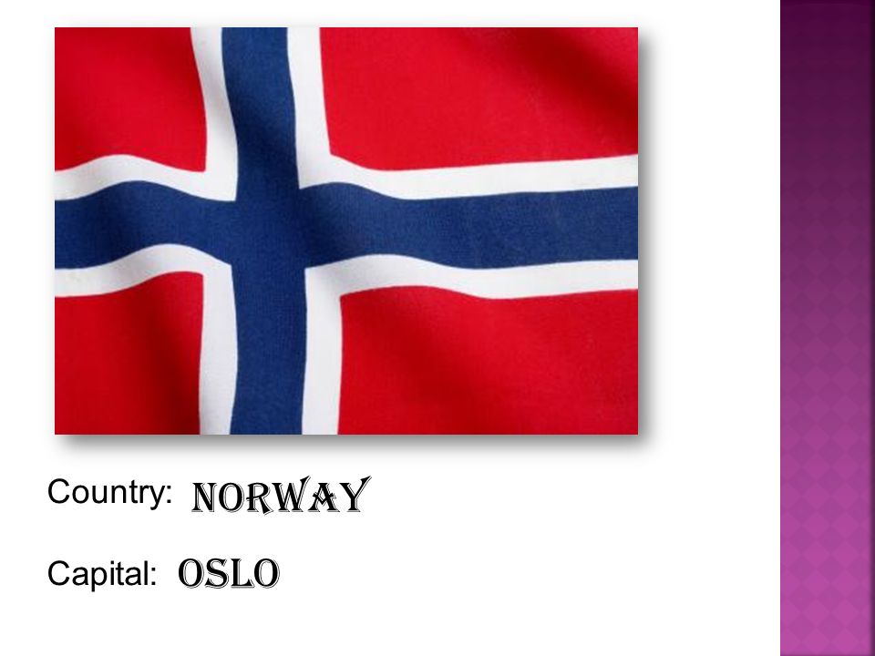 Country: Capital: Norway Oslo