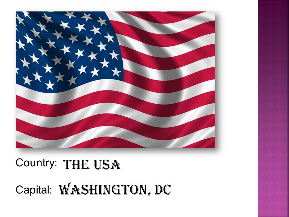Country: Capital: The USA Washington, DC