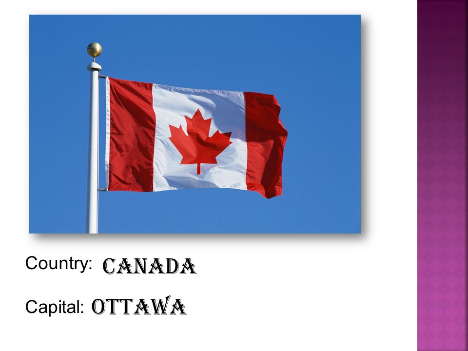 Country: Capital: Canada Ottawa