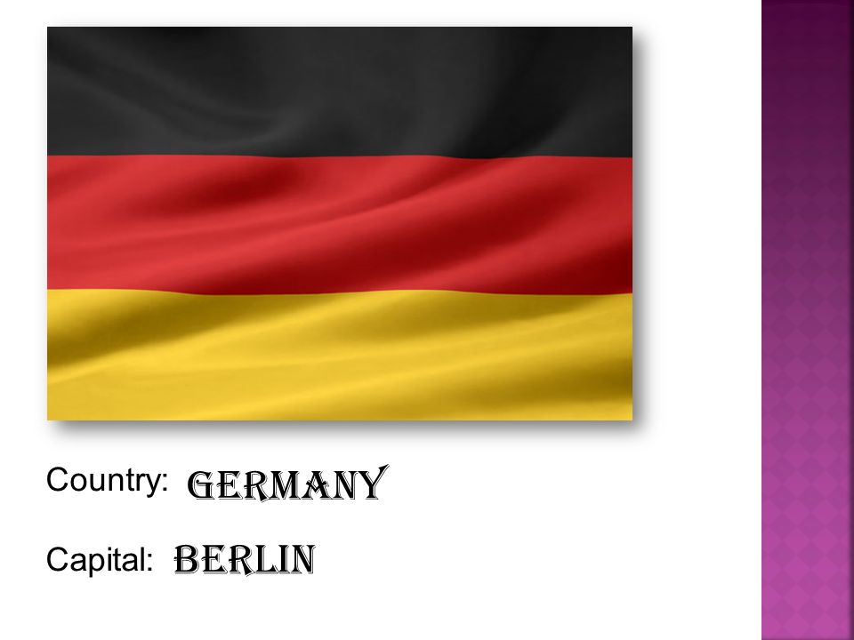 Country: Capital: Germany Berlin