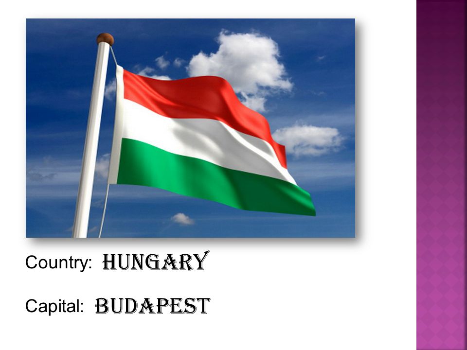 Country: Capital: Hungary Budapest