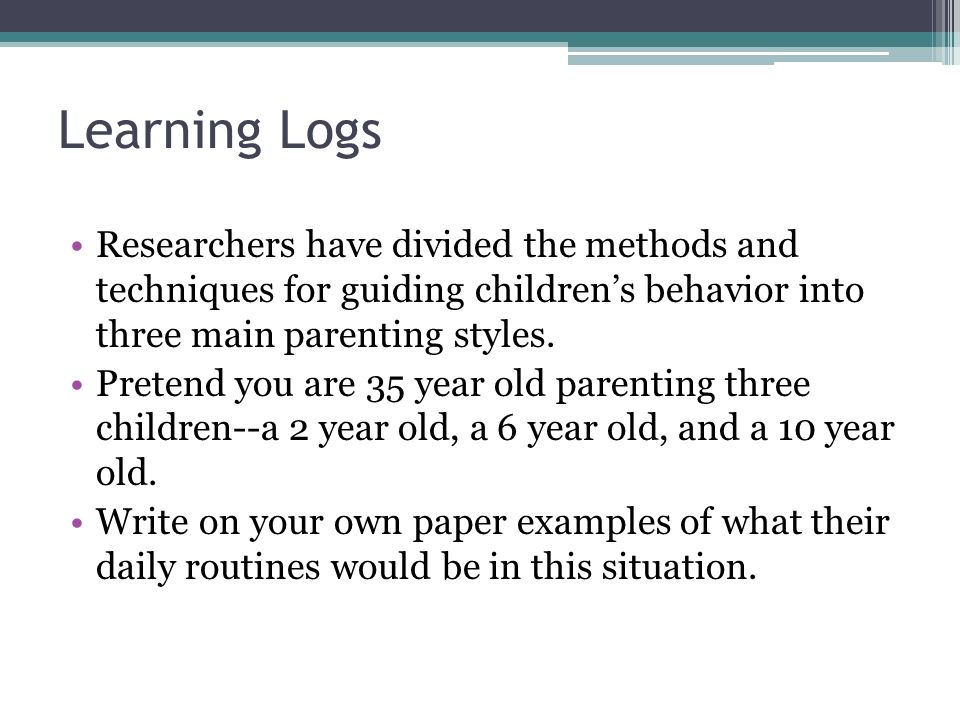 Childrens behaviors research paper
