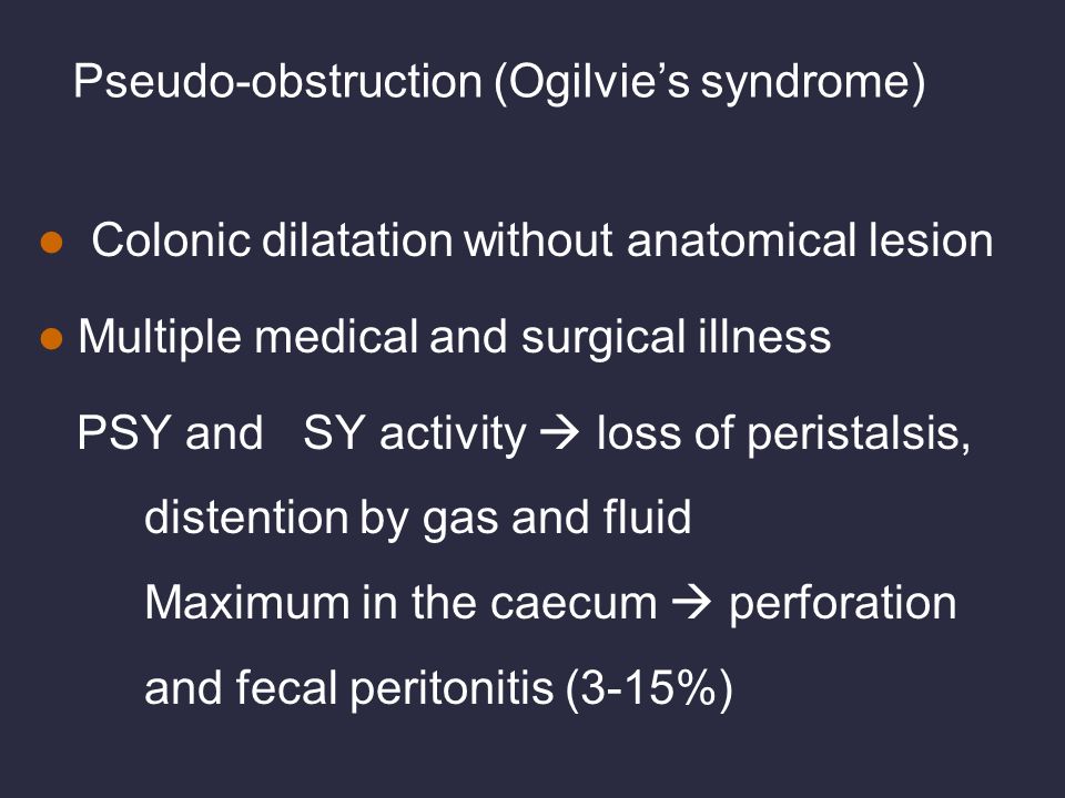 ogilvie syndrome