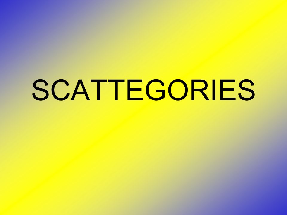 SCATTEGORIES