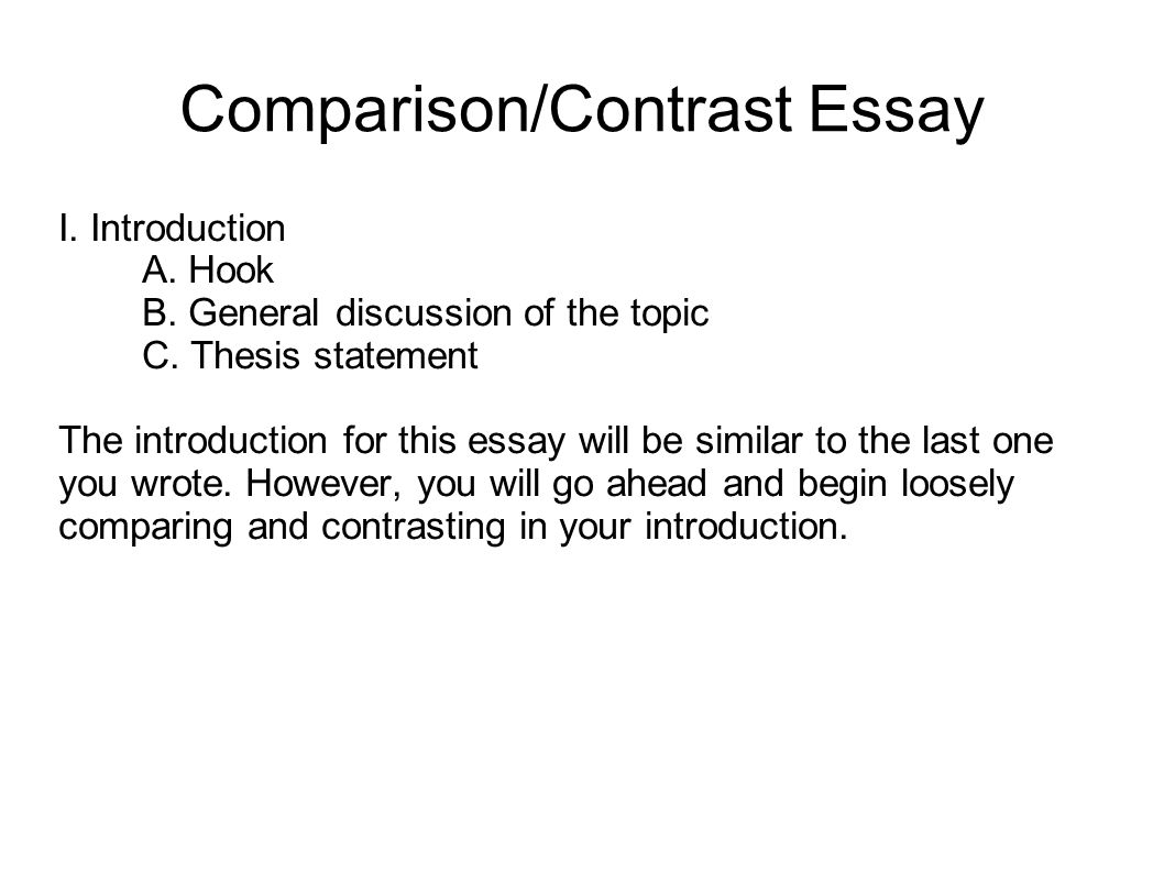 topic for compare and contrast essay