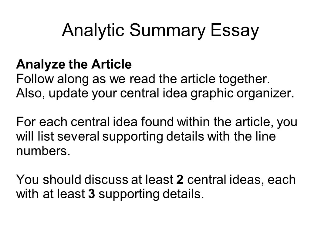 summarize essay Do you know how to write a good essay one way is to stop summarizing and start commentating it's easier than you might think here's how. summarize essay Do you know how to write a good essay one way is to stop summarizing and start commentating it's easier than you might think here's how.