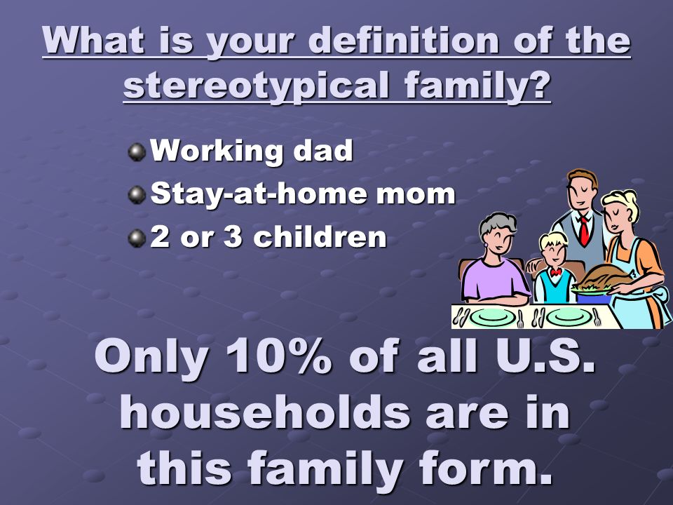 What is your definition of the stereotypical family.