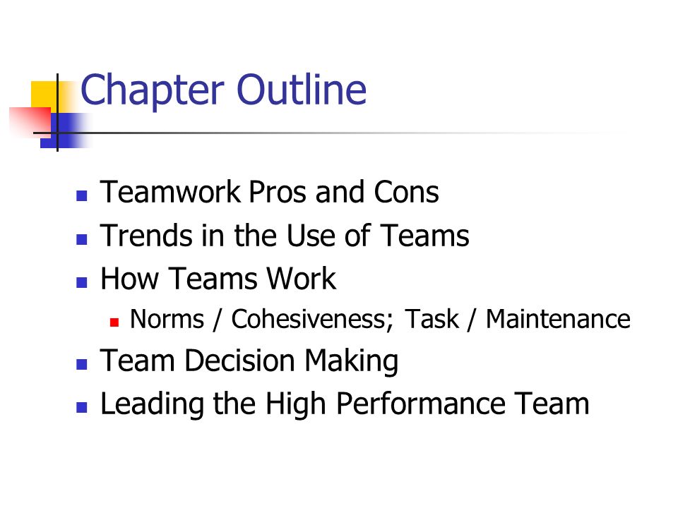 pros and cons of teamwork
