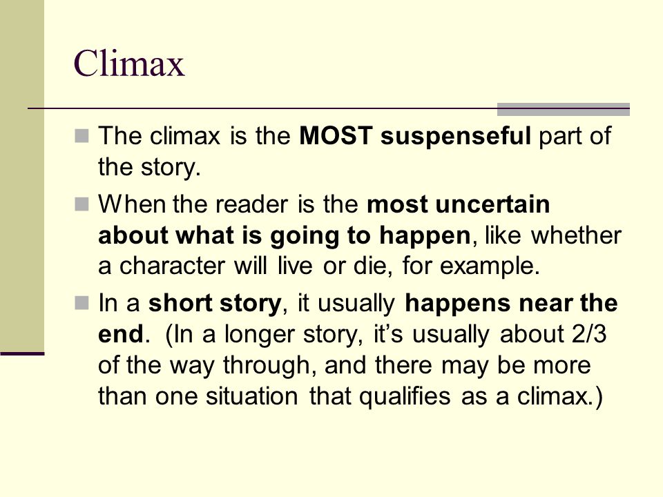 parts of a story