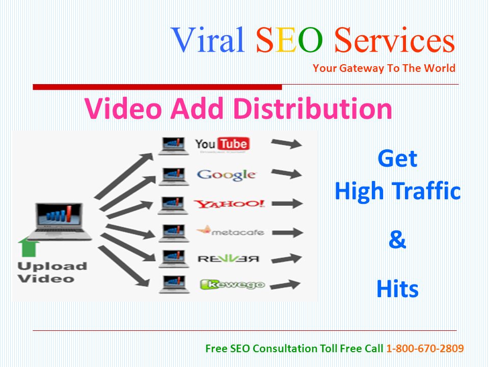 Viral SEO Services Your Gateway To The World Free SEO Consultation Toll Free Call Video Add Distribution Get High Traffic & Hits