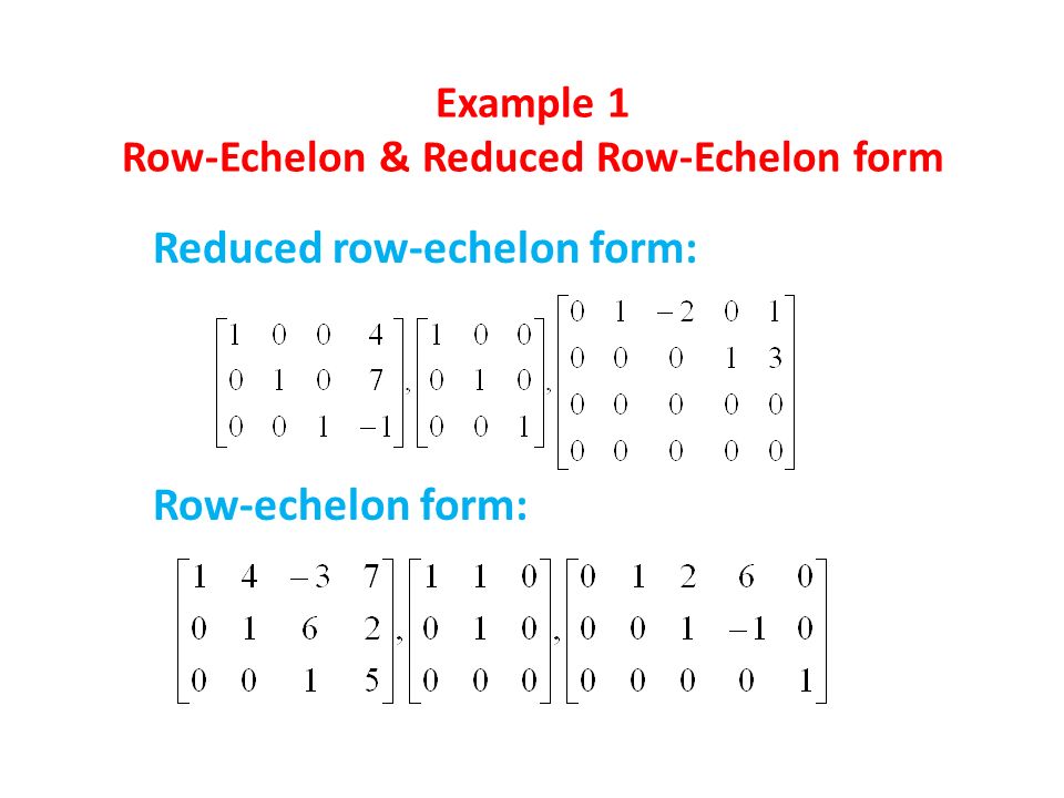 me 1202 linear algebra ordinary differential equations odes dr row reduced echelon form