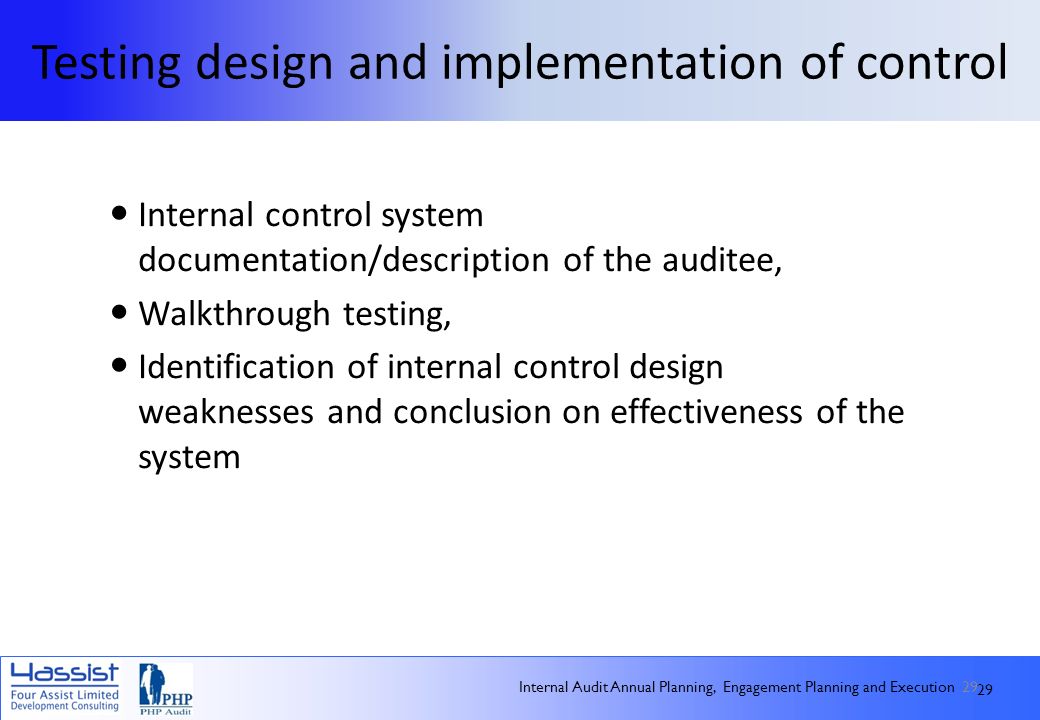 effectiveness of internal control systems of effectiveness of internal control systems of