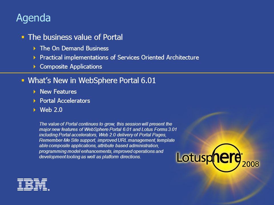 1. ® the power of websphere portal & portfolio in streamlining 1. ® the power of websphere portal & portfolio in streamlining, Presentation templates