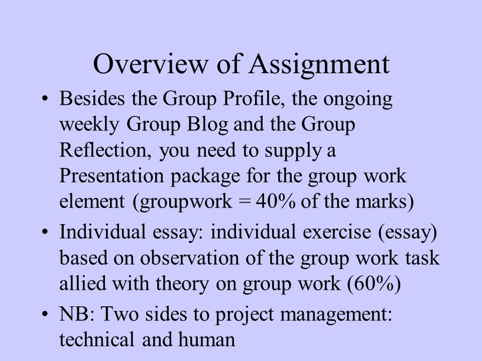 Introduction essay group work