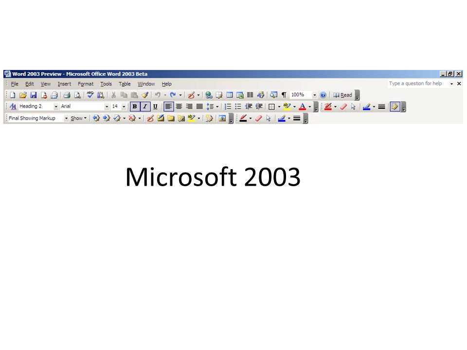 Microsoft 2003