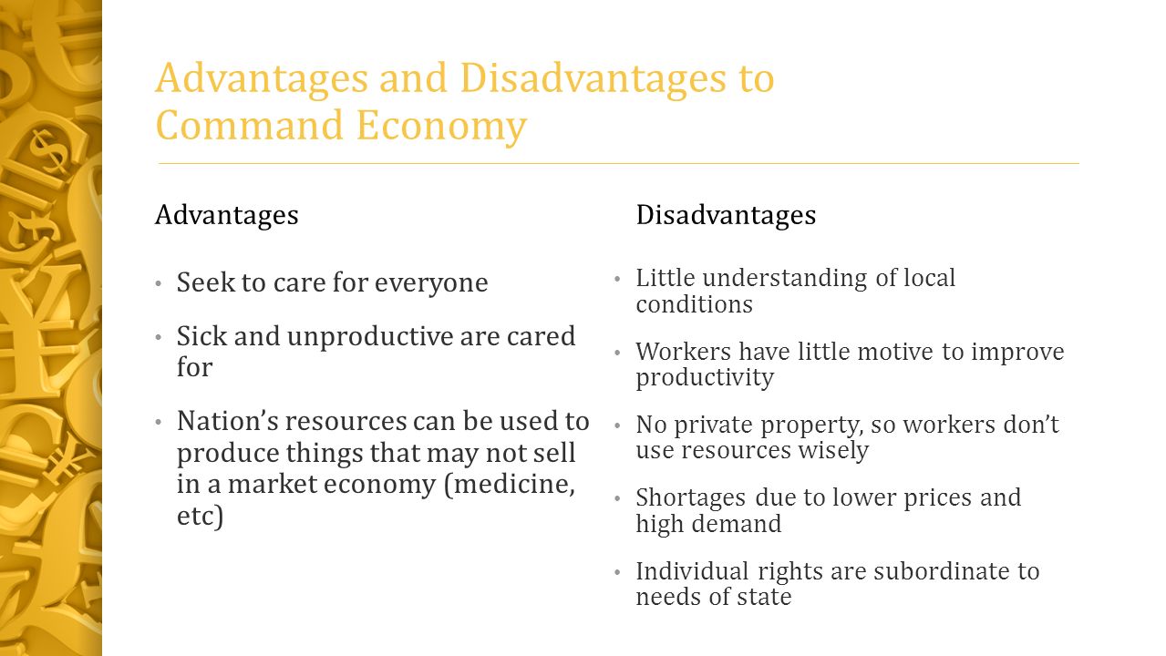 the advantages and disadvantages of command market economy the advantages and disadvantages of command market economy
