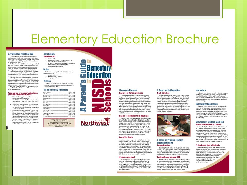 Elementary Education Brochure