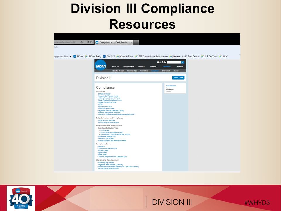 Division III Compliance Resources