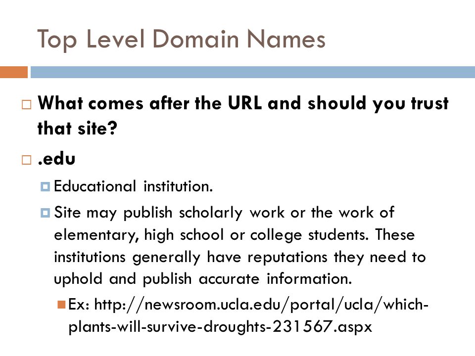 Top Level Domain Names  What comes after the URL and should you trust that site.