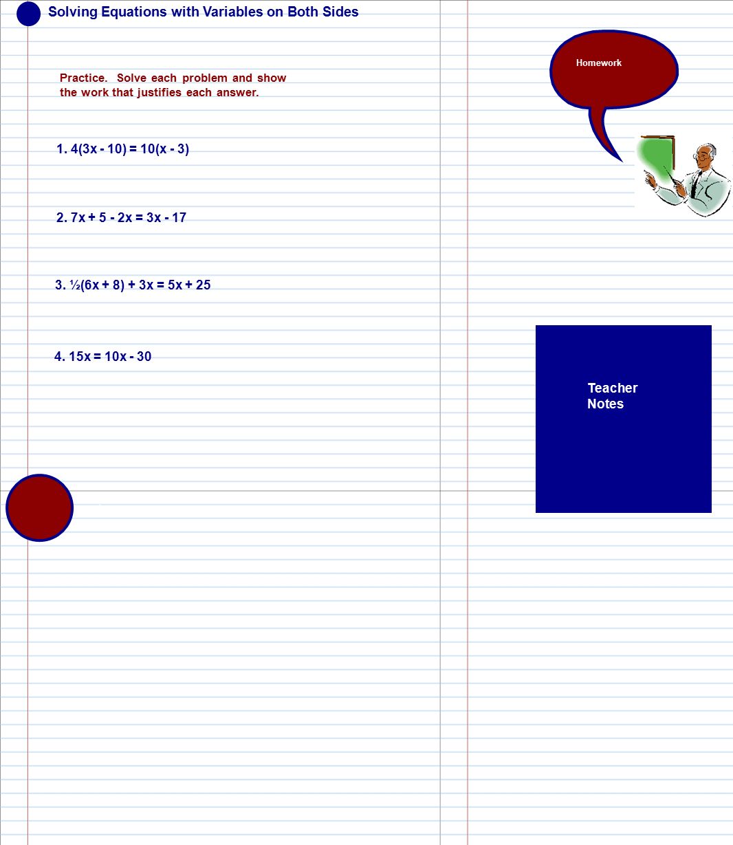 Equations With Variables On Both Sides Practice Talkchannels Solving Equations With Variables On Both Sides X 4 N 6 P