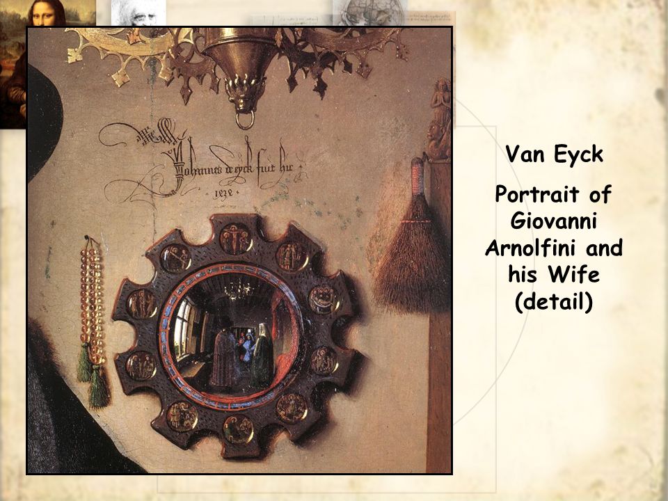 Van Eyck Portrait of Giovanni Arnolfini and his Wife (detail)