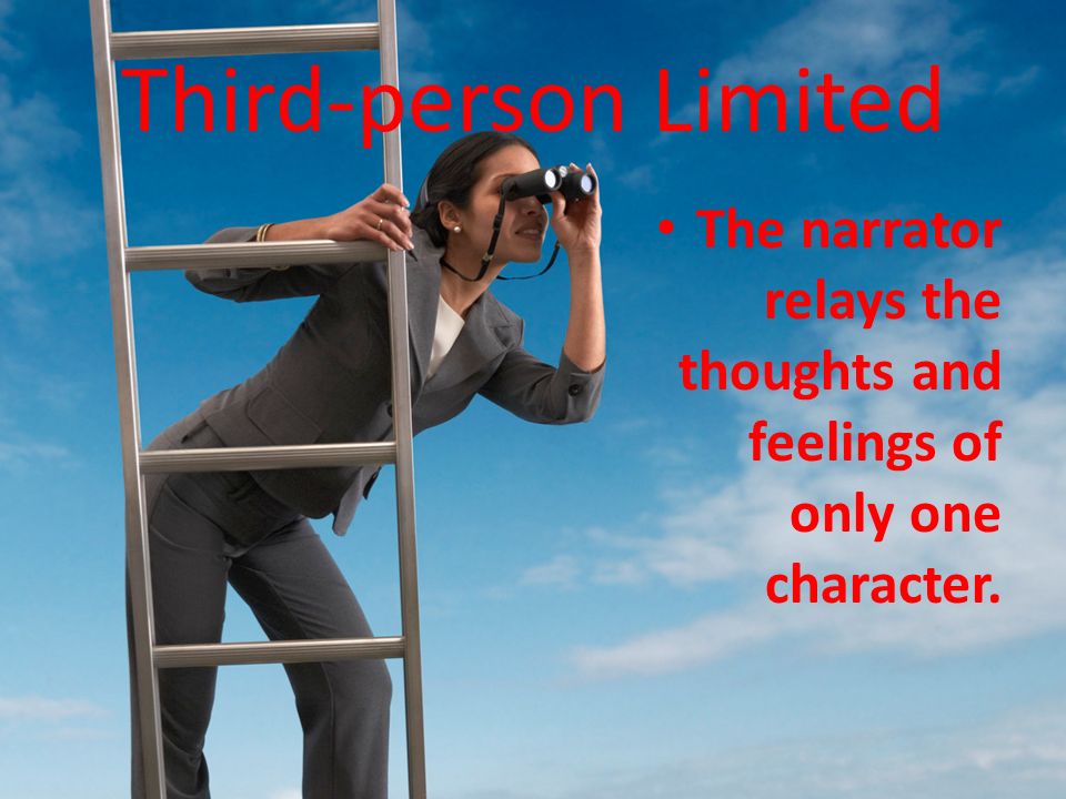 Third-person Omniscient Define omniscient Narrator relays thoughts and feelings of several or all the characters