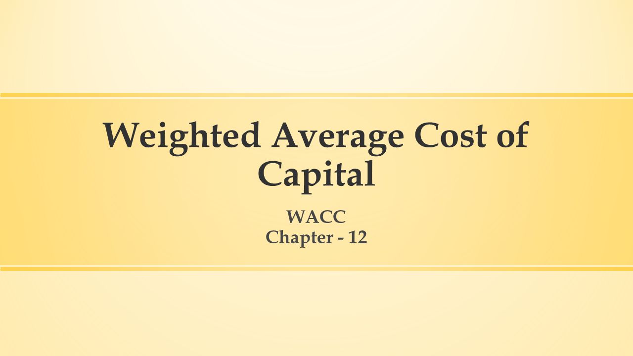 the cost of capital wacc Hi guys, this video will teach you a simple example how to calculate the wacc weighted average cost of capital thanks for learning wwwi-hate-mathcom. the cost of capital wacc Hi guys, this video will teach you a simple example how to calculate the wacc weighted average cost of capital thanks for learning wwwi-hate-mathcom.