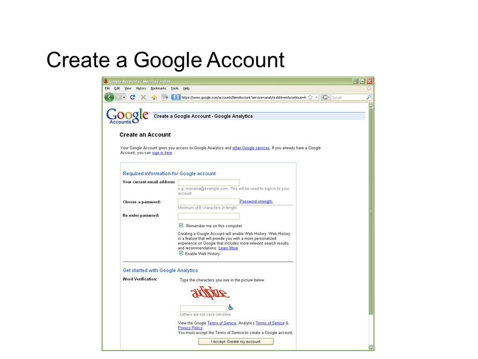 Create a Google Account