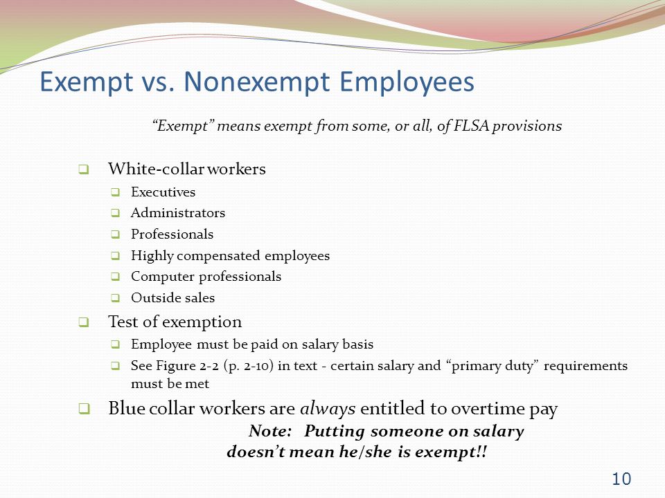exempt employee means