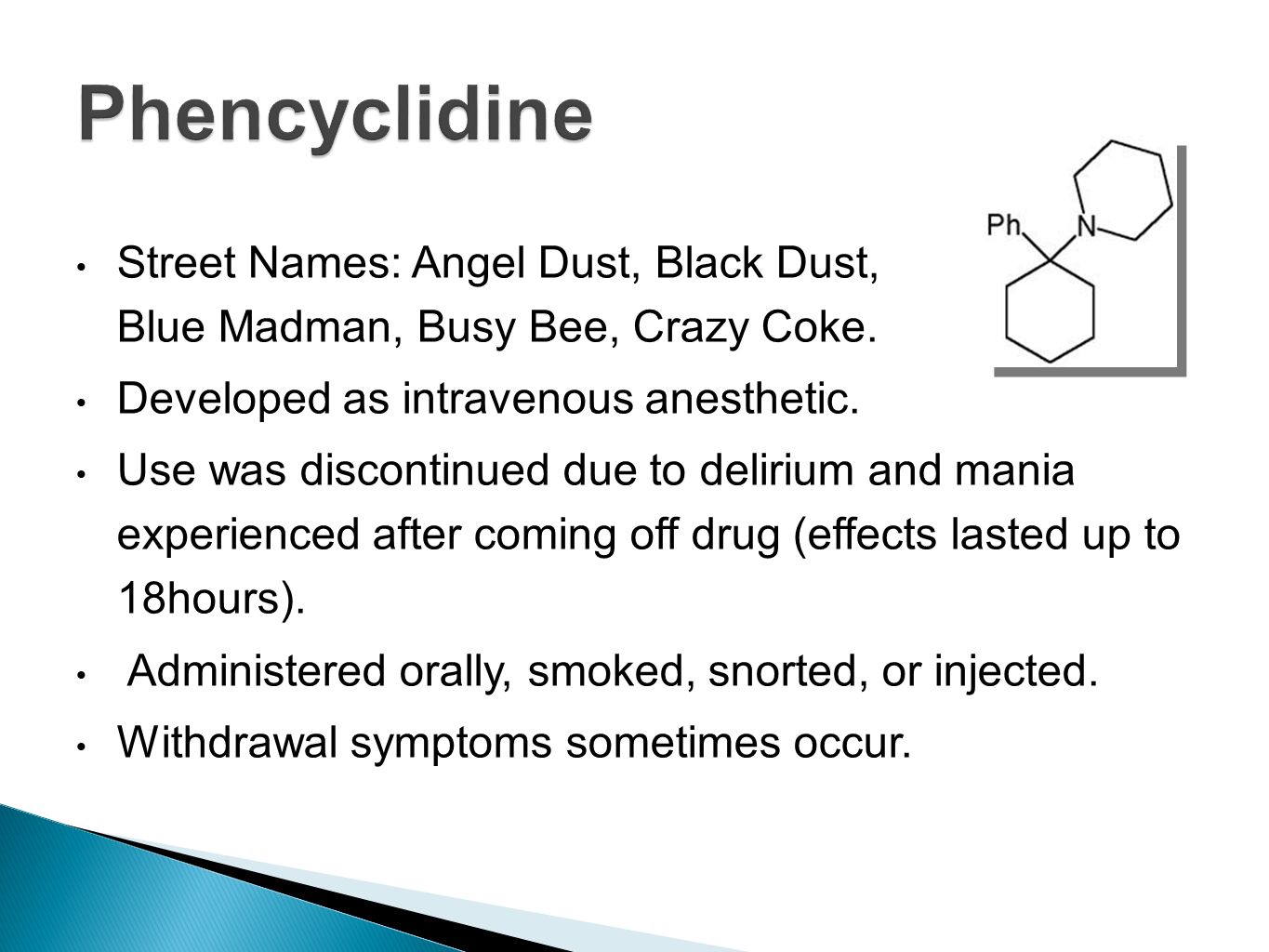 phencyclidine essay Phencyclidine (pcp) is an illegal hallucinogenic drug it can trigger a sense of detachment but also aggression and other behavior changes. phencyclidine essay Phencyclidine (pcp) is an illegal hallucinogenic drug it can trigger a sense of detachment but also aggression and other behavior changes.
