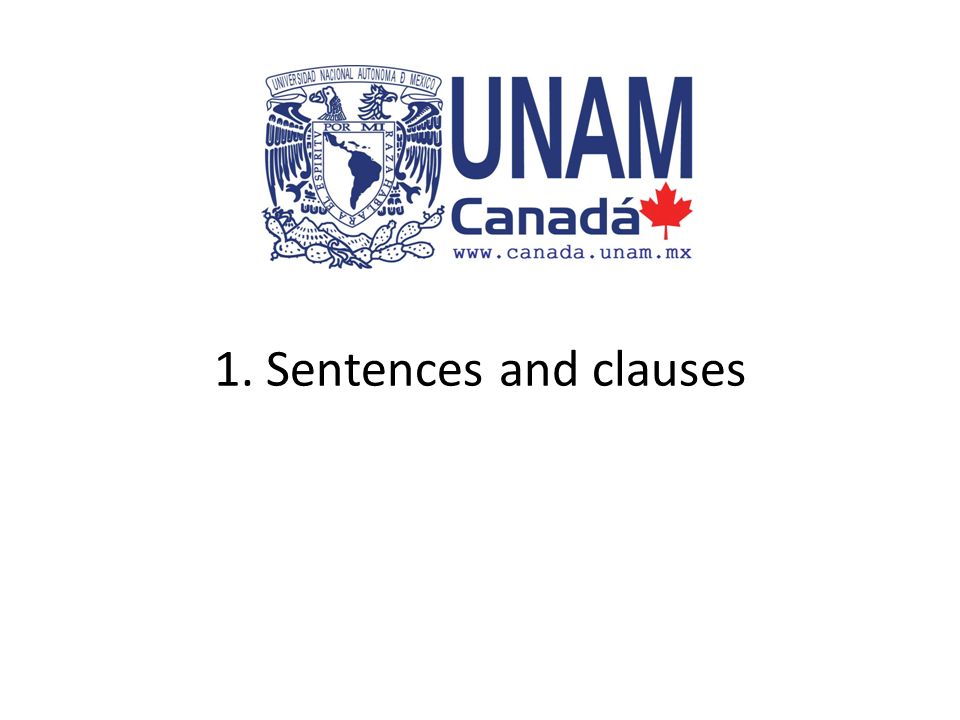 1. Sentences and clauses