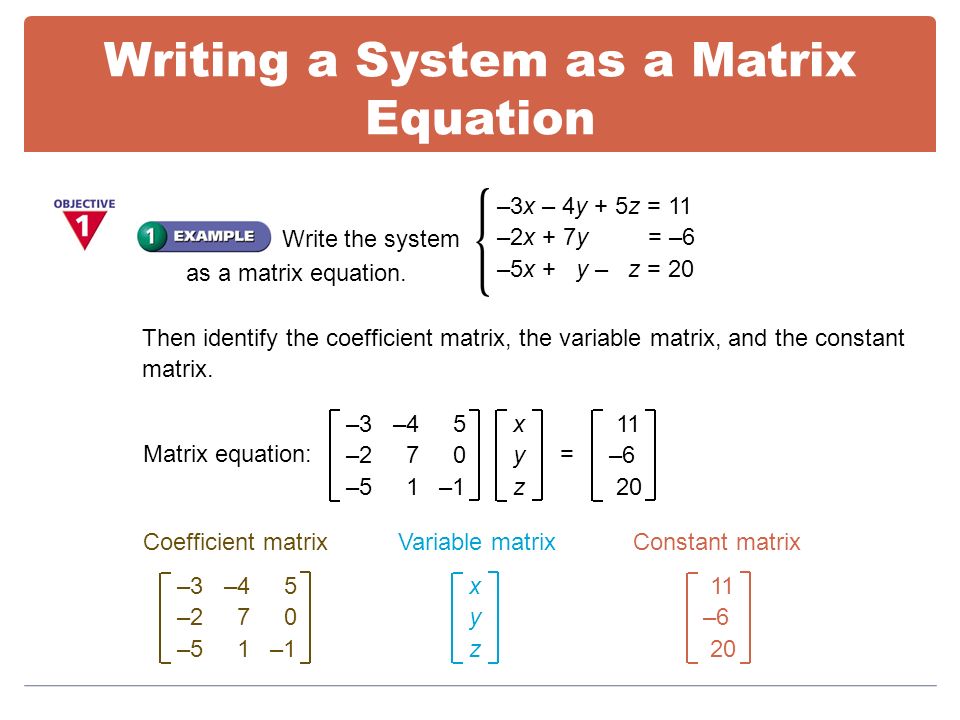 Solve A System Of Equations Using Matrices Talkchannels 4 7 Inverse Matrices Systems Objectives Solving Of