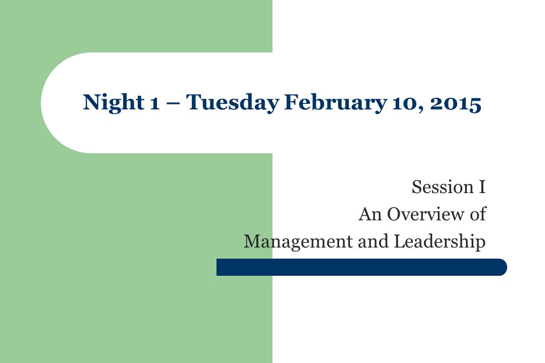 management and leadership presentation