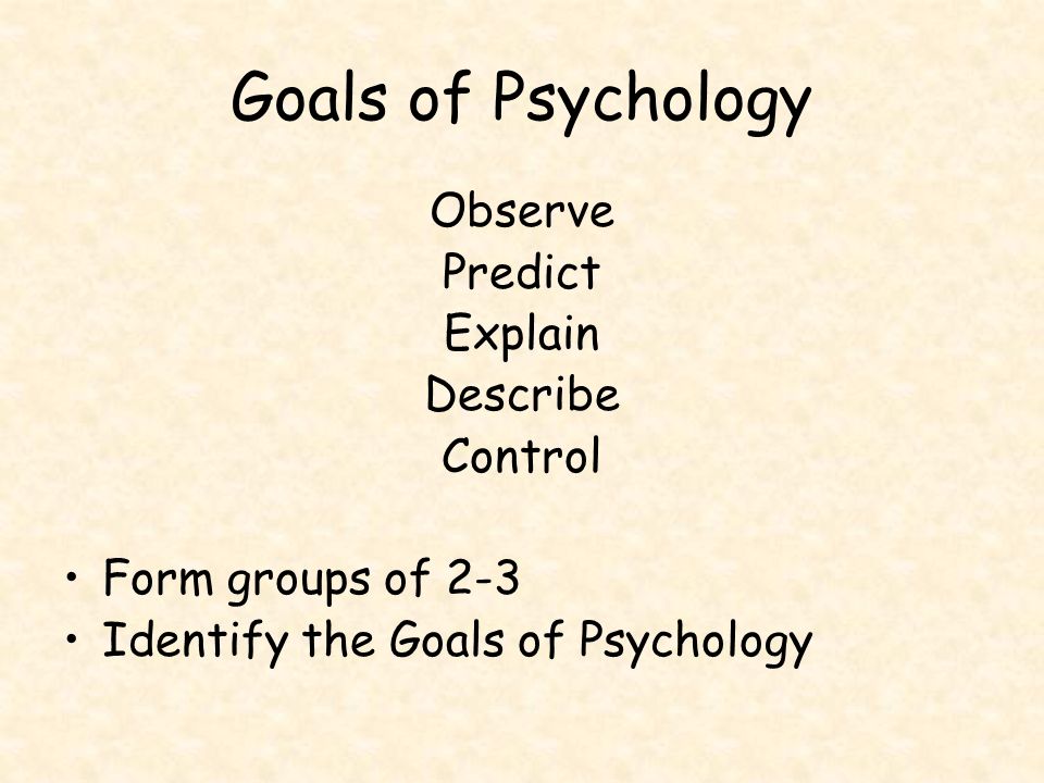 psychology example with describe explain predict and control psychology example with describe explain predict and control