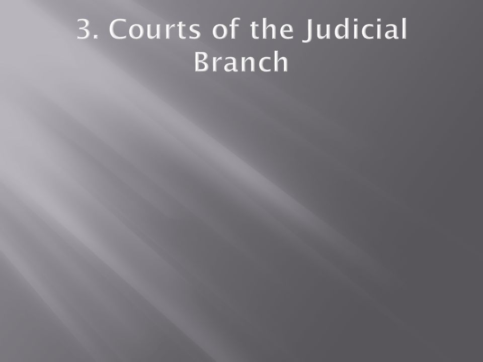 3. Courts of the Judicial Branch